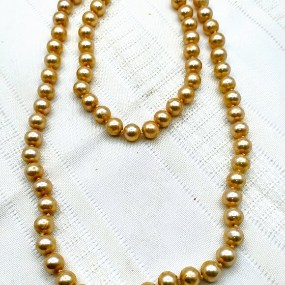 Carolee 18" faux pearl necklace with clasp vintage - Picture 5 of 10